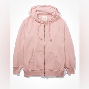 Baby Pink Zip-Up Hoodie